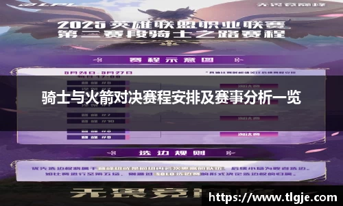 骑士与火箭对决赛程安排及赛事分析一览
