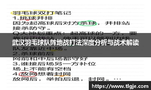 武汉羽毛球队阵地战打法深度分析与战术解读
